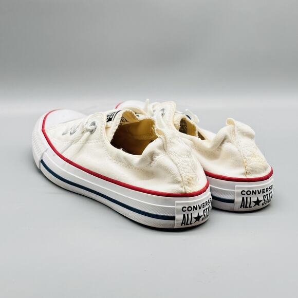 Converse Shoes Womens 6 White Canvas Chuck Taylor Shoreline Slip On Low Sneakers - Picture 4 of 9